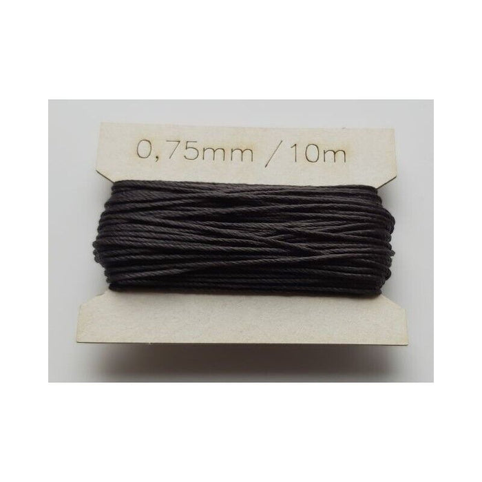 Photo of Seahorse Graphite Rope 0.75mm 10m, ideal for precise and realistic model ship rigging, showcasing its high-quality texture and authentic graphite color.