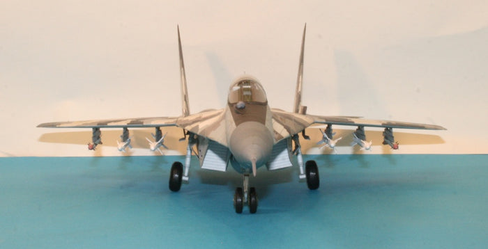 Image of the MiG-29 Fulcrum-C 1:33 Scale Card Model Kit by WAK Publishing, showcasing the kit's high-quality card pieces and detailed design for a realistic replica.