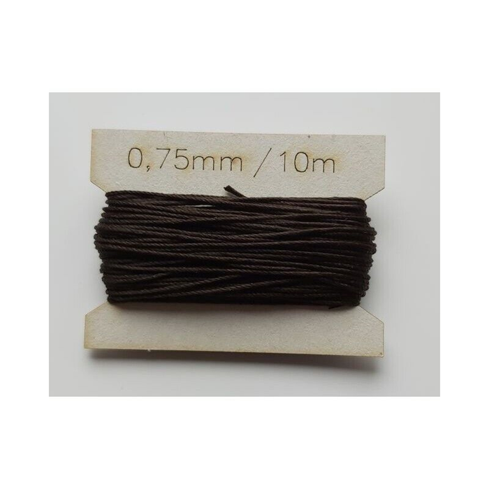 Photo of Seahorse Black Rope 0.75mm 10m, showing a spool of fine black rope, ideal for precision rigging and detailing in scale model building.