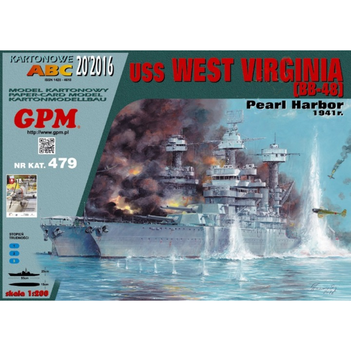 Photo of USS West Virginia Cardboard Model Kit by GPM
