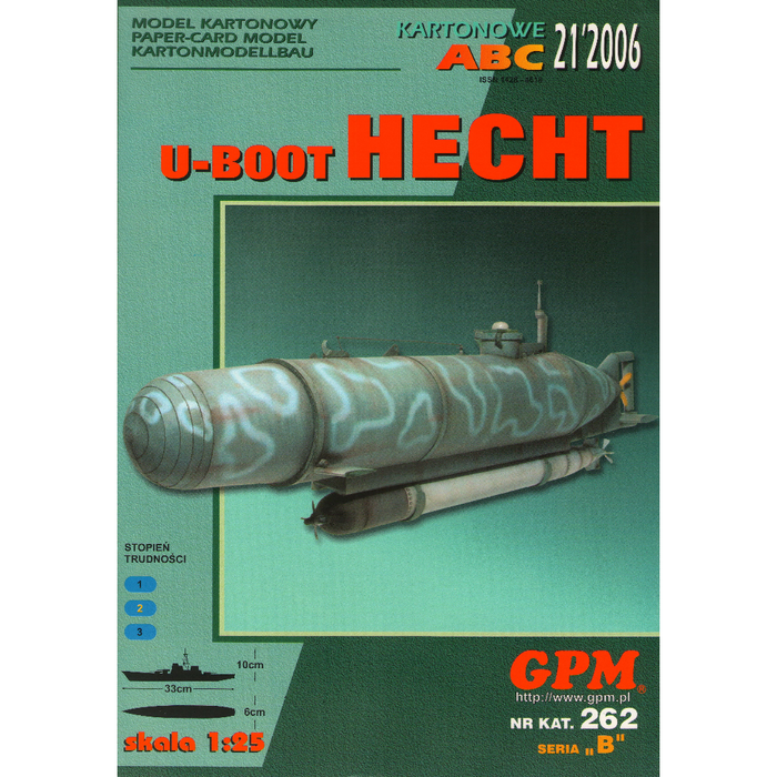 Photo of German U-Boot Hecht Mini Submarine Model Kit by GPM in 1:25 Scale