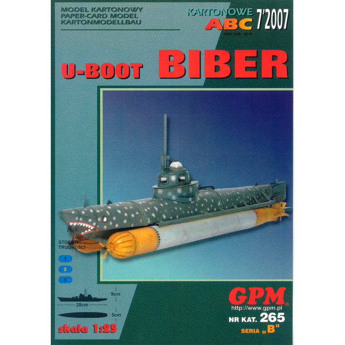 Photo of German U-Boot Biber Mini-Submarine Model Kit by GPM at 1:25 Scale