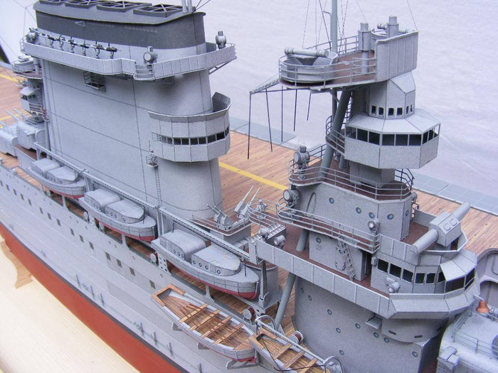 Image of GPM's 1:200 scale Aircraft Carrier Lexington Card Model Kit, showcasing the kit's detailed components and precision design for historical modeling.