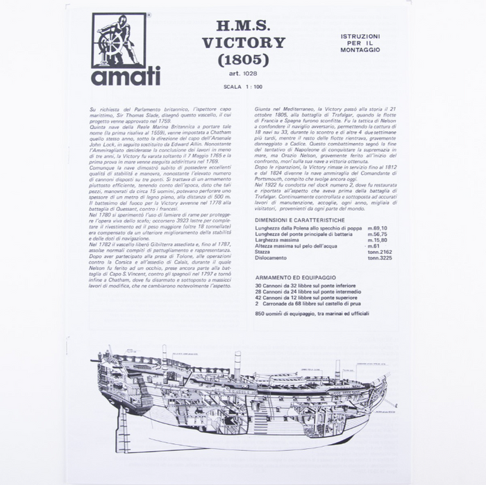 Model Plans HMS Victory Amati (B1028)