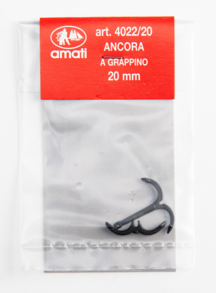 Image of Amati's 20mm Grapnel Anchor, featuring a detailed and historically accurate miniature replica of a traditional grapnel anchor, perfect for enhancing model ships and nautical dioramas with its intricate design.