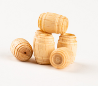 Image of Amati B4120,10 10mm Wooden Casks, showcasing finely turned miniature barrels, ideal for adding authentic and detailed elements to model ship scenes and dioramas.