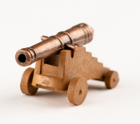 Image of Amati's B4155,40 40mm Cannon with Carriage, a highly detailed and historically accurate miniature perfect for model ship and diorama builders.