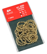 Image of Amati B4360,10 Brass Chain Type H, 2mm x 1m, showcasing its high-quality brass material and intricate design, ideal for model ship rigging and detailed scale modeling.