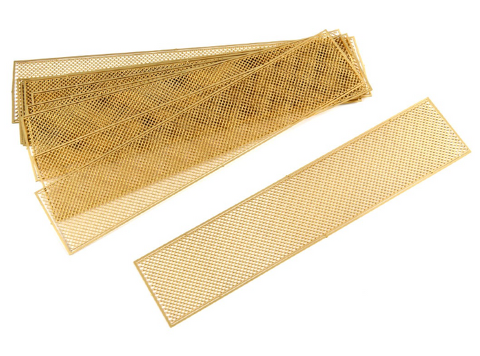 Photo of Amati B4390,02 brass grating measuring 30x150mm for model ships
