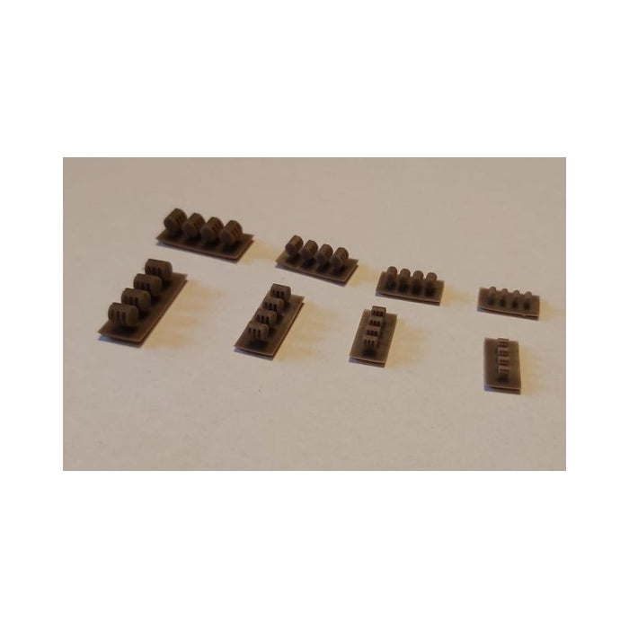 Image of Seahorse 24pcs 2mm Triple Block set, showcasing highly detailed, 3D printed miniature blocks, perfect for intricate model ship rigging.