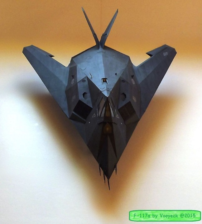 Lockheed F-117 Nighthawk 1:33 scale cardboard model kit by GPM