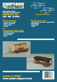Horse Barrel Wagon and Horse Cart Running Gear 1:72 Vessel Shipyard