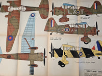Vintage 1979 Westland Lysander Plane Model Plans from LOK Publishing, showing historical detailing and signs of age for authentic modeling.