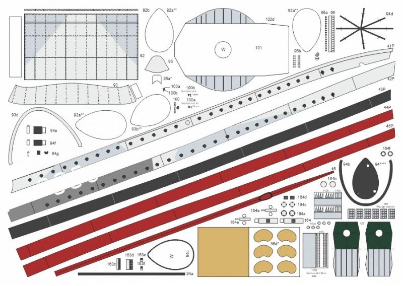 Photo of ORP Piorun HMS Nerissa 1:100 scale card model kit by Answer/Angraf.