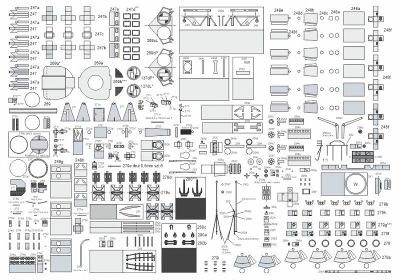 Photo of ORP Piorun HMS Nerissa 1:100 scale card model kit by Answer/Angraf.