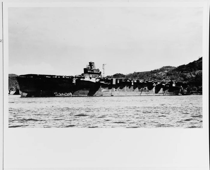 Photo of detailed model plans for the IJN Junyo aircraft carrier from 1944, showcasing precise design and scale options.