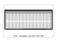 Photo of ABER RE-SV-02 ship ladders for scale models (1:75 to 1:200), high-quality photo-etched brass detailing accessory.