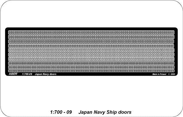 Photo of ABER RE-700-09 Japanese Navy Doors 1:700 Scale, high-quality photo-etched brass detailing set for model warships.