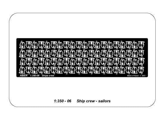 Photo of ABER (RE-350-06) 1:350 scale photo-etched ship crew - detailed brass sailors for model ships