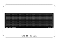 Photo of ABER Ship Stairs 1:200 Scale (RE-200-04) – 6 finely detailed photo-etched brass ladders, each measuring 15 cm, for realistic ship modeling.