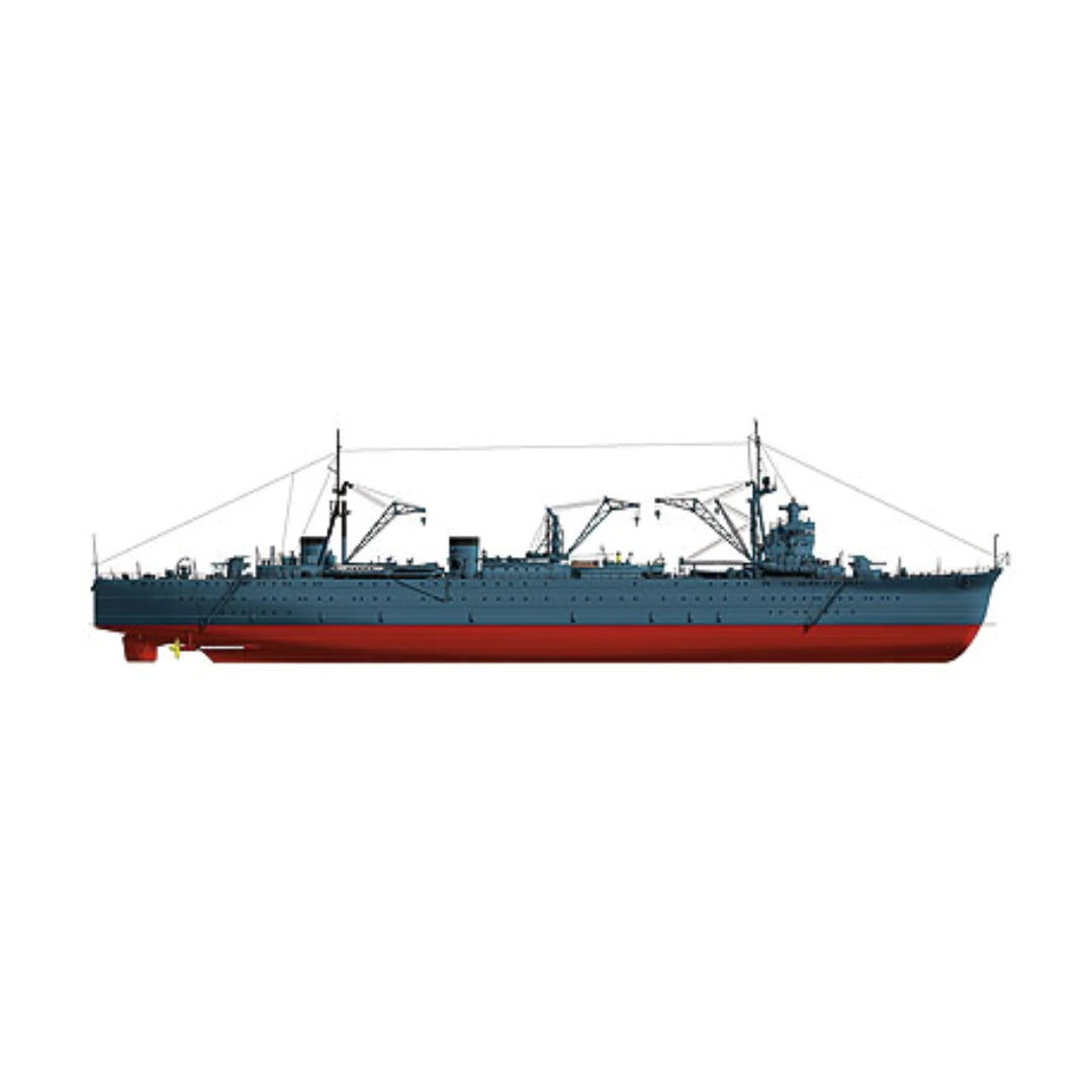 Photo of premium IJN Akashi (1942) ship plans in 1:72 scale, produced by Black Dragon, with intricate detailing and customization.