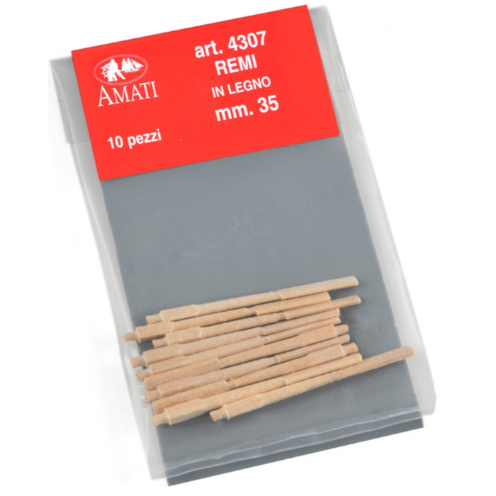 Photo of Amati B4307 Wooden Oars - 35mm (2 Pieces) for Model Ships