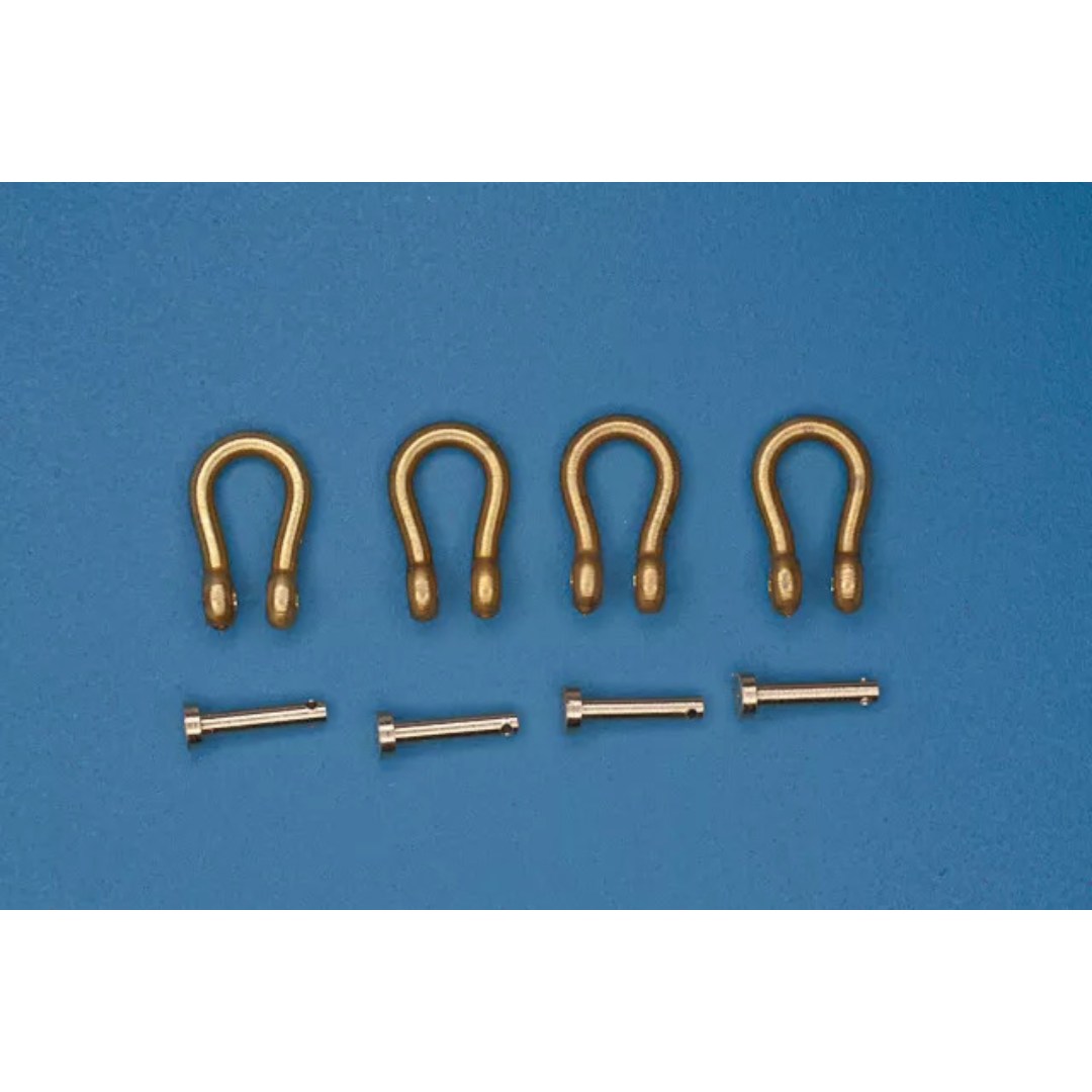 Photo of RB Model 1039565A Brass Shackle for models, pack of 4, 9.5mm x 6.5mm