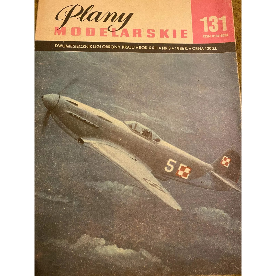 Photo of Plany Modelarskie 131 Soviet Plane Jak-3 (LOK) plans with 6 A1 sheets, published in 1986.