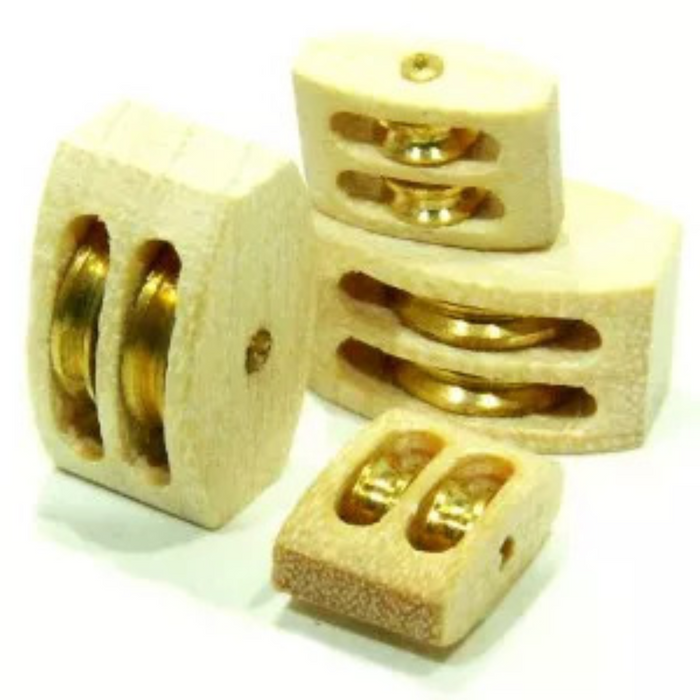 Photo of RB Model 06503 Wooden Double Block 3mm x 7mm Pack of 10