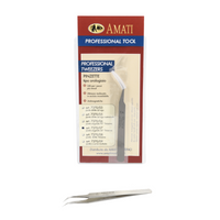 Photo of Amati 45° Angled Point Tweezers (B7370,07) – precision model building tool made from stainless steel.