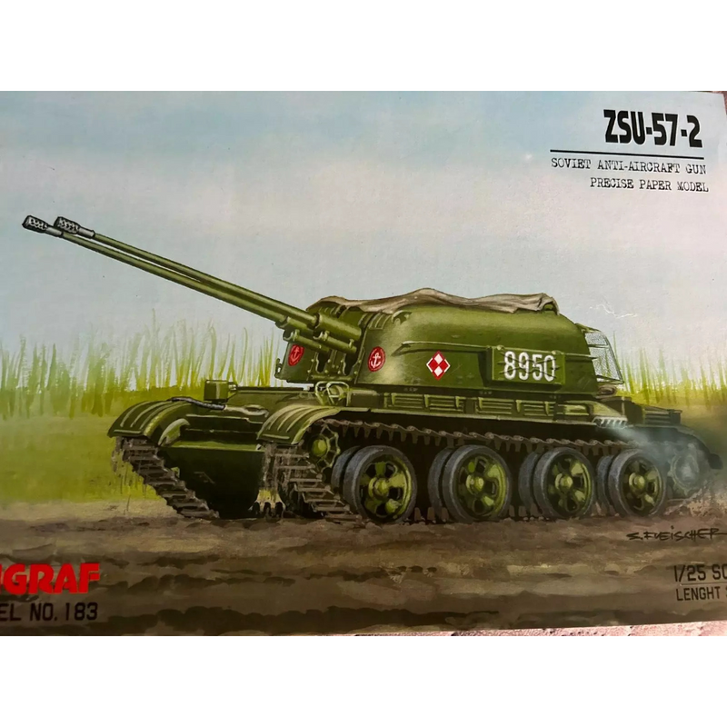 Photo of ZSU-57-2 Soviet Anti-Aircraft Gun 1:25 Scale Card Model Kit by Answer/Angraf