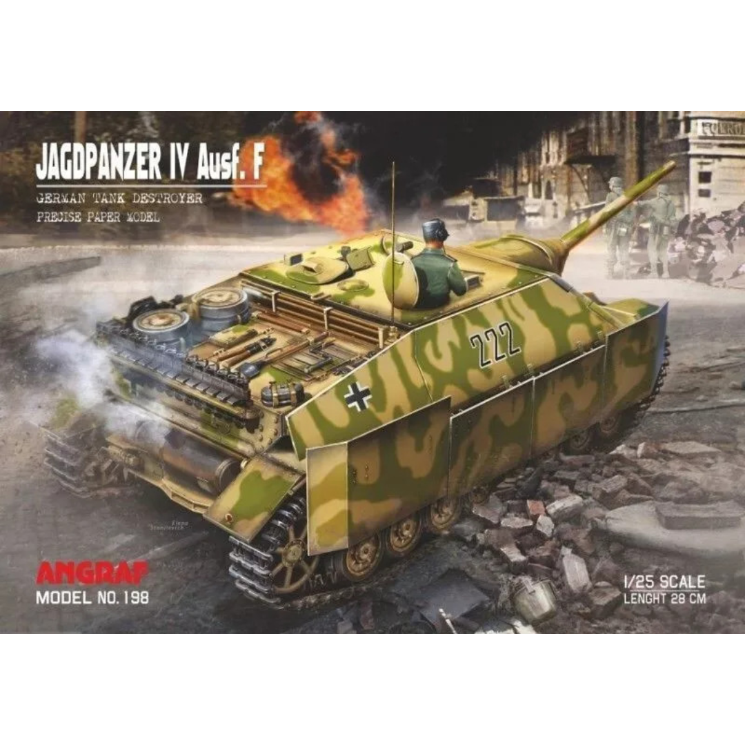 Photo of 1:25 scale Jagdpanzer IV Ausf.F card model kit by Answer/Angraf.