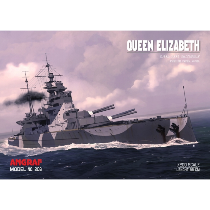 Photo of HMS Queen Elizabeth 1:200 scale card model kit by Answer/Angraf