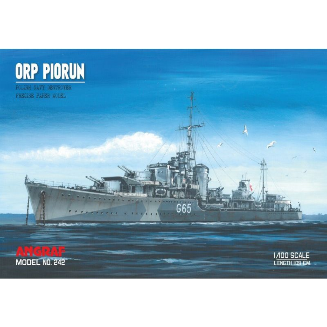 Photo of ORP Piorun HMS Nerissa 1:100 scale card model kit by Answer/Angraf.