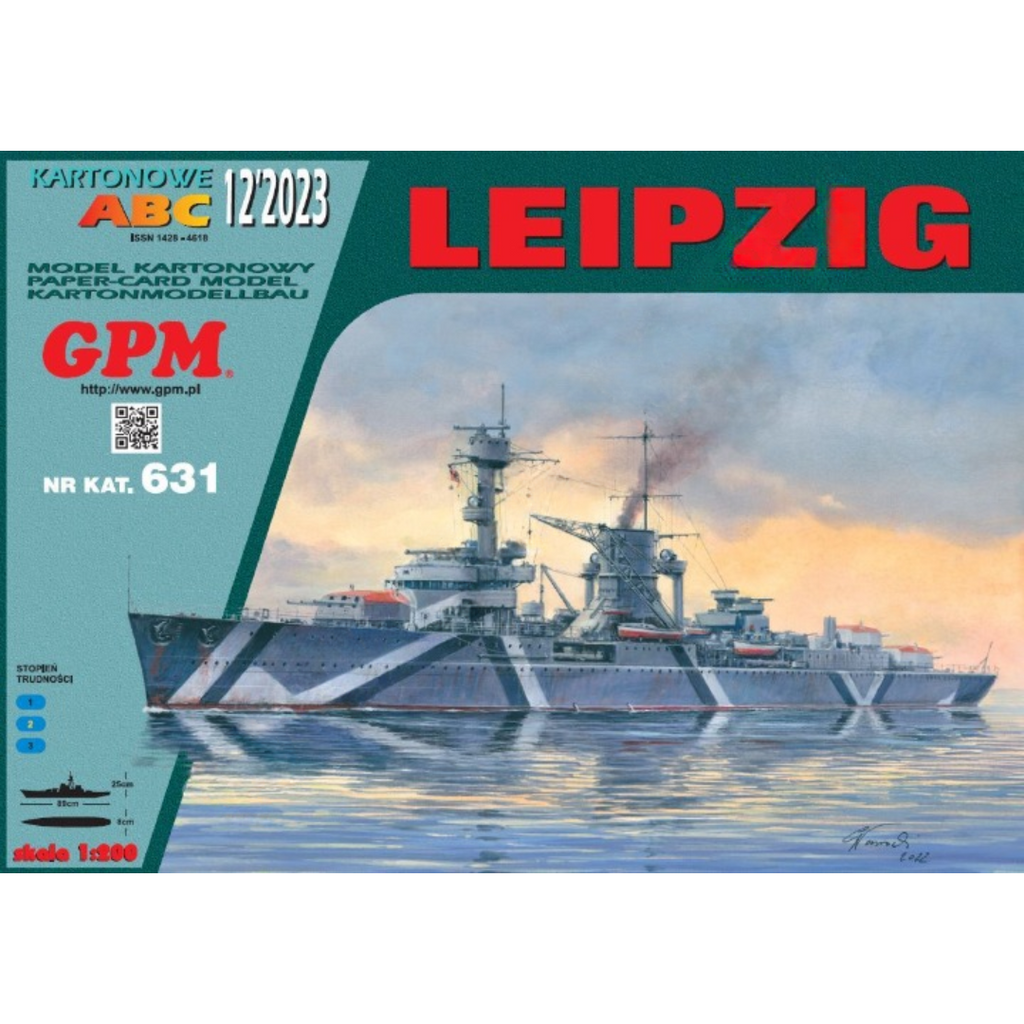 German Cruiser Leipzig Model Kit 1:200 Scale - GPM Collector's Edition ...