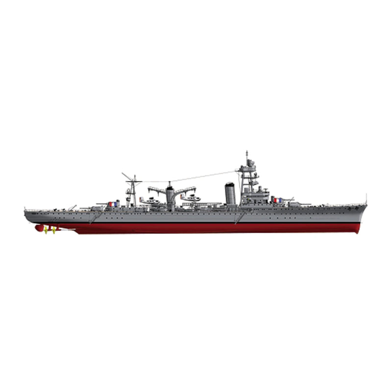 Photo of premium model plans of French heavy cruiser Foch from 1942, high-detail and personalized for exhibition-quality models.