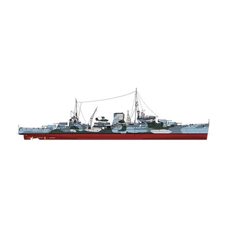 Photo of highly detailed premium model plans for the New Zealand light cruiser HMNZS Achilles (1942), available in multiple scales, including 1:72. Printed on demand with personalized watermark for serious model builders.