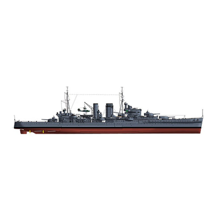 Photo of HMS Exeter (1942) detailed premium model plans for scale modeling.