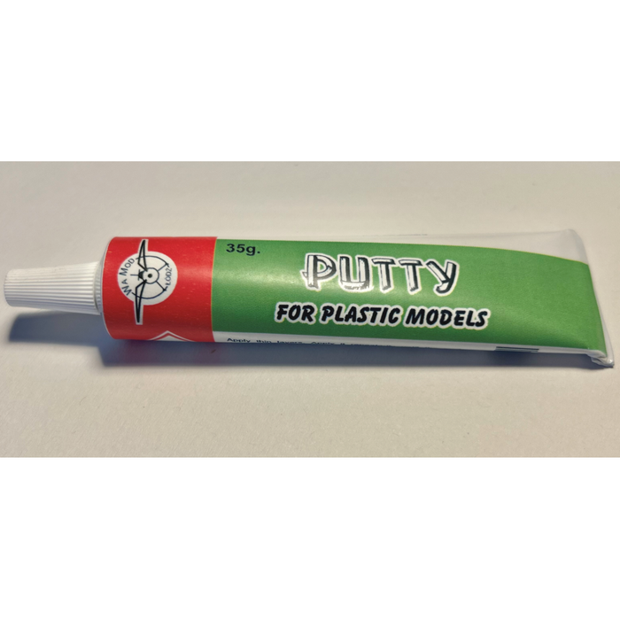 Photo showcasing Wamod's Putty for Models, highlighting its packaging and the smooth, ready-to-use formula designed for model building and repairs.