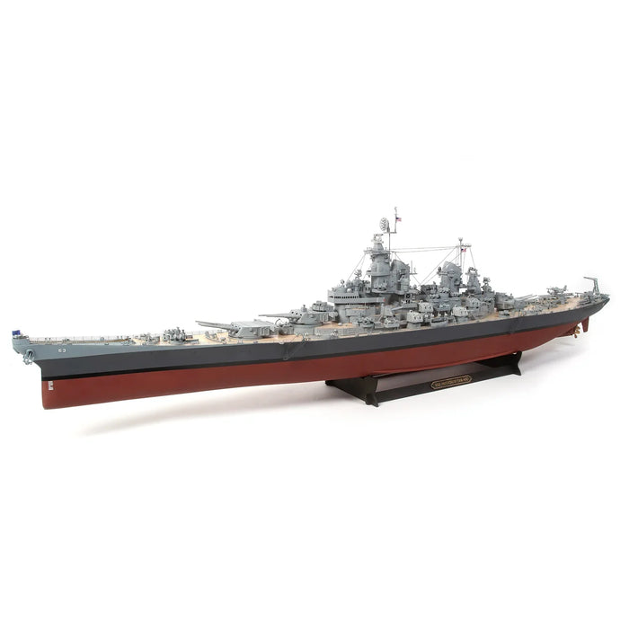 Photo of USS Missouri BB-63 1:200 scale model kit from OcCre, showcasing a highly detailed replica of the historic World War II battleship.