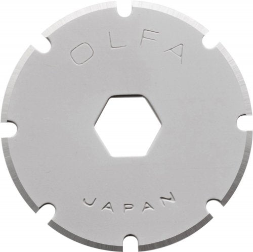 Photo of OLFA PRB182 18mm Perforation Cutter Blades – Pack of 2, sharp stainless steel replacement blades for OLFA PRC-2 cutter.