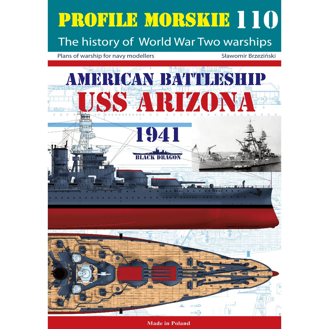 Photo of Profile Morskie 110 book cover – American Battleship USS Arizona by Black Dragon Publishing