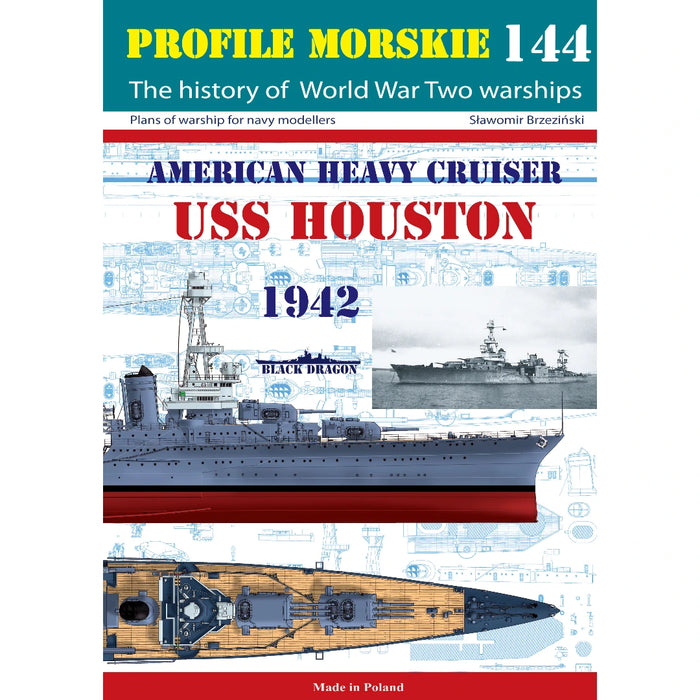 Photo of Profile Morskie 144: American Heavy Cruiser USS Houston – 1:300 scale model plans and photos.