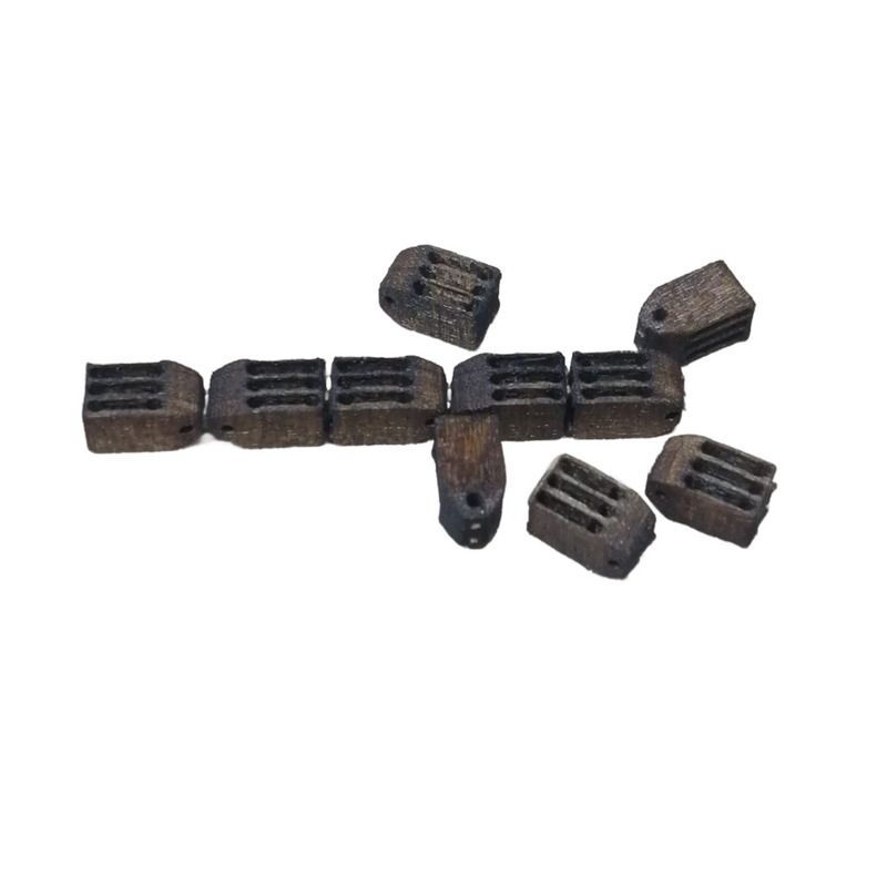 Photo of Wooden Scale Rigging Ramshead Block in 5mm, 5.5mm, 6mm, and 6.5mm sizes for model ship building