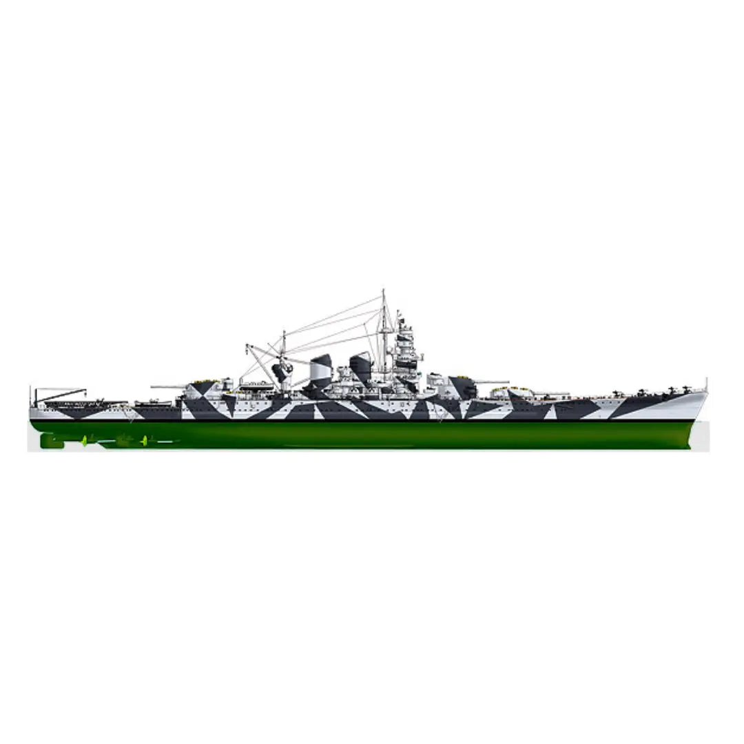 Detailed premium model plans of the Italian Battleship Roma (1943) in 1:72 scale, showcasing precision and customization for model enthusiasts.