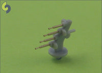 British Warships Metal Barrel Set Vickers 0.50in/62 (12.7 mm) Mark III machine gun (20pcs) 1:350 Scale Master (SM-350-038)