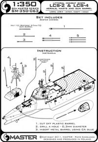 Photo of USS Independence-class (LCS-2, LCS-4) 1:350 scale brass aerials, masts, and Mk110 (Bofors) 57mm/70 gun barrel upgrade set by Master (SM-350-063), compatible with Trumpeter and Bronco kits.