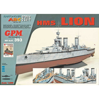 Photo of the GPM Publishing HMS Lion 1:200 Scale Card Model Kit, showcasing the detailed replica of the historic naval warship, perfect for scale modeling and maritime history enthusiasts.