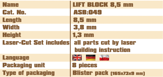 Lift Block 8.5mm Vessel Shipyard