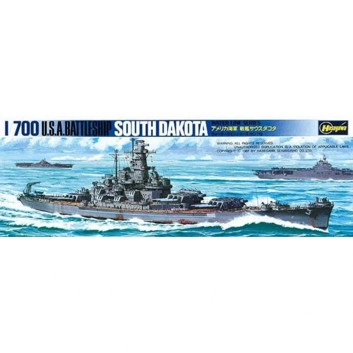 Photo of USS South Dakota 1:700 scale plastic model kit by Hasegawa WL607